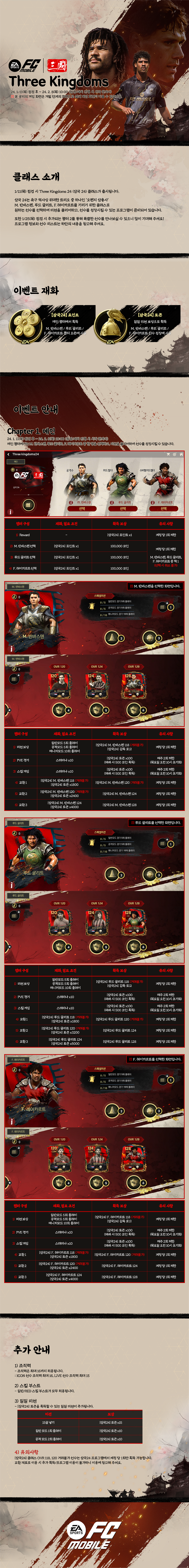1/11(목) 신규 클래스 안내 [삼국 24]